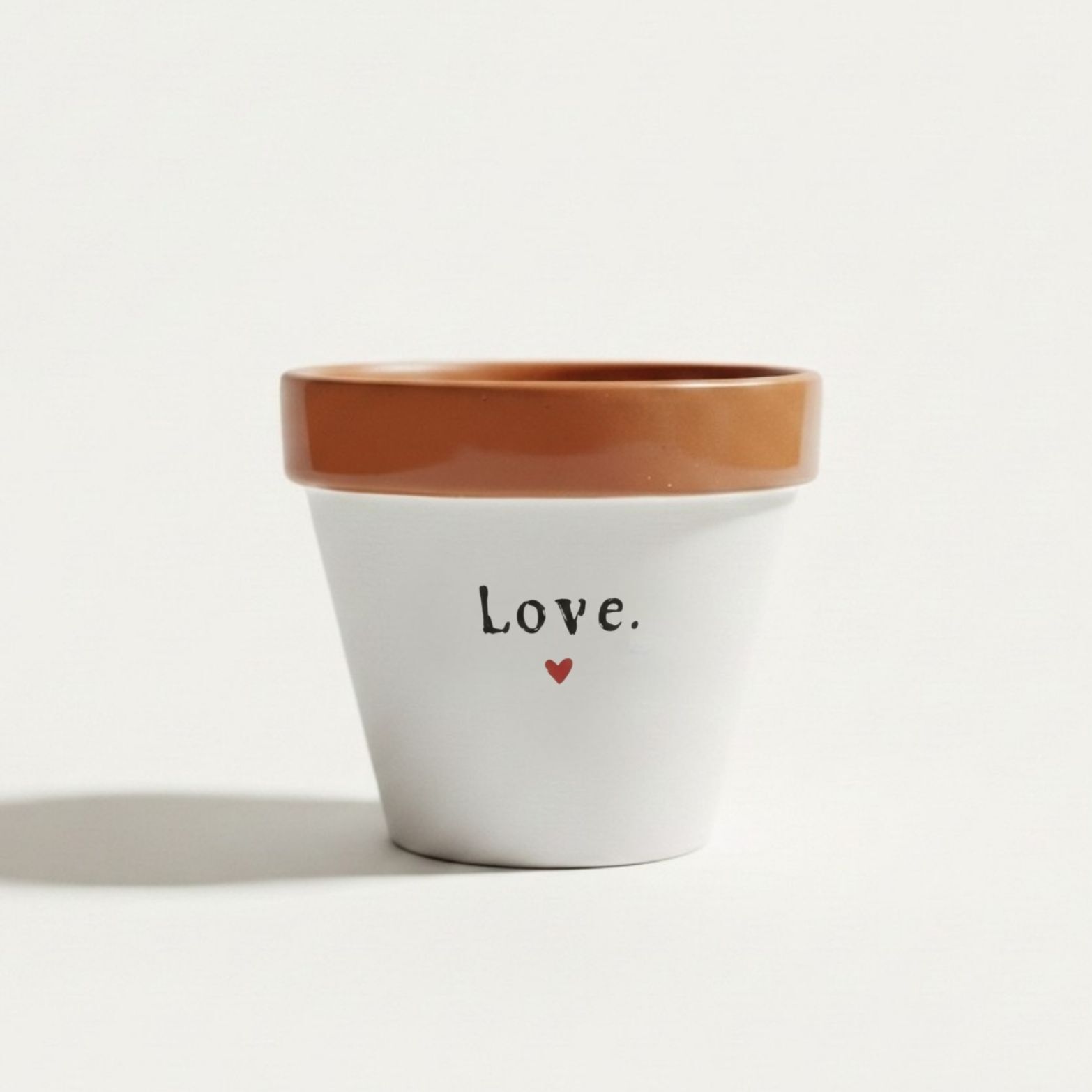 Flower pot, flower pot "Love. ♥", Valentine's Day, Love & Friendship Gift in terracotta
