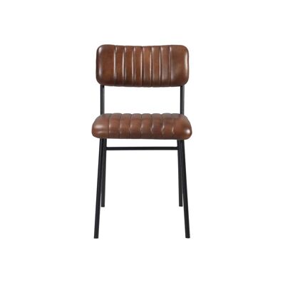 2 Pc Mugello Leather Chair Cognac 44x55x80 cms -DLCM010COG
