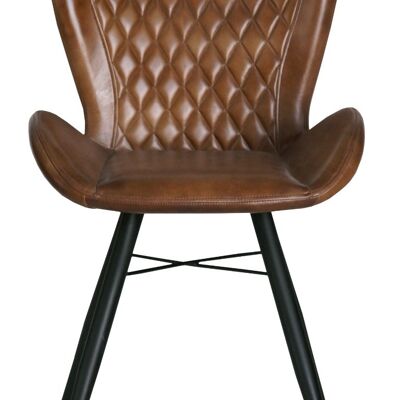 2 Pc Zandvoort Leather Chair Cognac 52x61x86 cms -DLCZ016COG