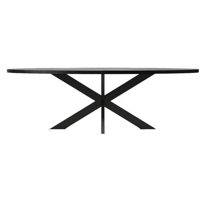 Fort Oval Herring Joint Dining Table Top Only 260x120x4 cms -FOHDT260BLK