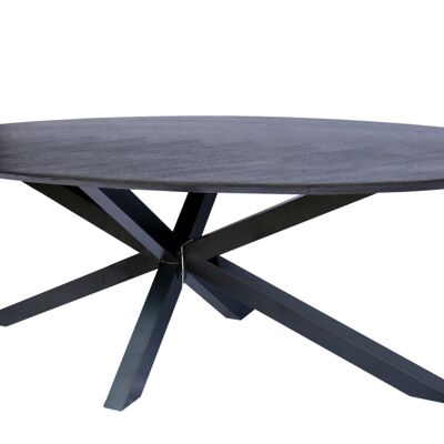 Fort Oval Herring Joint Dining Table Top Only 240x120x4 cms -FOHDT240BLK
