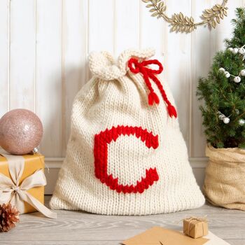 Kit de tricot facile avec sac de Père Noël 2