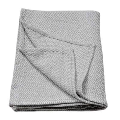 Couverture motif osier coloris gris