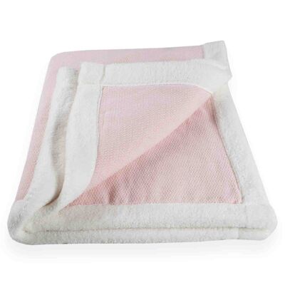 Wıcker Patterned Baby Blanket pink