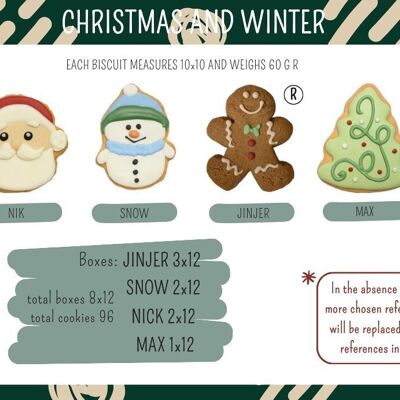 biscotti di Natale - pacco misto de 96 pièces