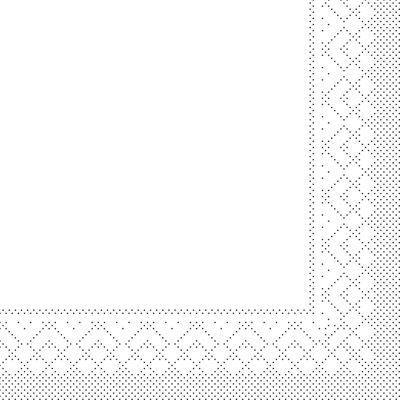 Servilleta de papel blanco 40 x 40 cm, 3 capas, 20 piezas