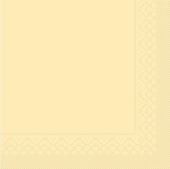 Serviettes en tissu crème 40 x 40 cm, 3 plis, 20 pièces