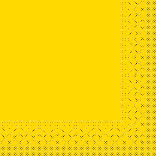 Serviette Gelb aus Tissue 40 x 40 cm, 3-lagig, 20 Stück