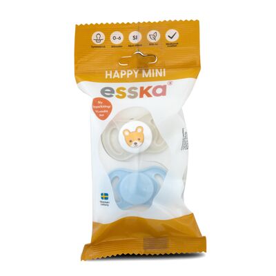 Happy Mini Silicone 2-p Teddy/blue