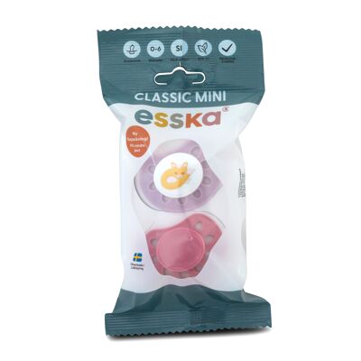 Soother Classic Mini Silicone 2-p Fox/Pink