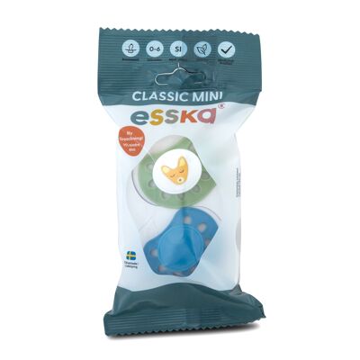 Soother Classic Mini Silicone 2-p Fox/ Green