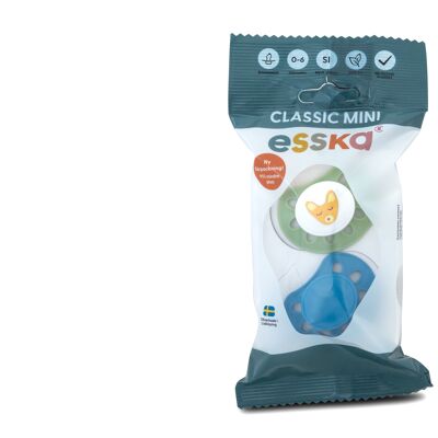 Soother Classic Mini Silicone 2-p Fox/ Green