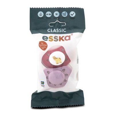 Soother Classic Silicone 2-p Horse/Purple