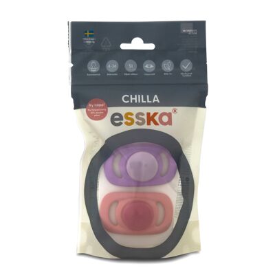Soother Chilla Silicone 2-p Pink/Purple
