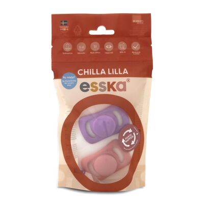 Soother Chilla lilla silicone 2-p Pink/purple