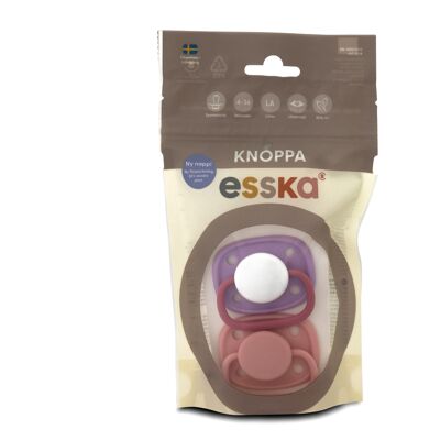 Soother Knoppa Latex 2-p Pink/Purple