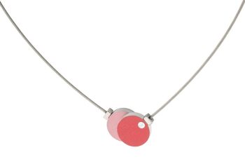 Collier Deux tours C139 - Rouge | Rose