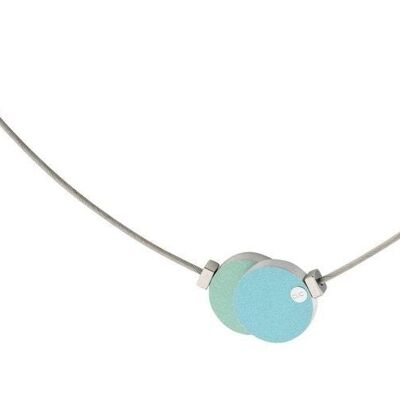 Necklace Two rounds C139 - Green | Blue