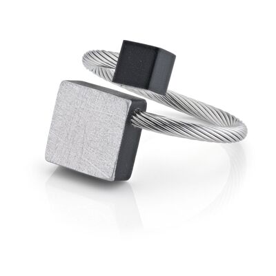 Ring square and cube fits most R7 - Black | Mat