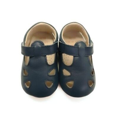 Baby leather shoes Archie Navy - Size 20