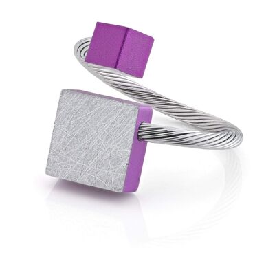 Bague carrée et cube s'adapte à la plupart des R7 - Violet | Mat