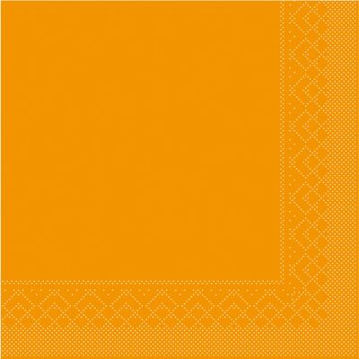 Serviette Curry/Orange aus Tissue 40 x 40 cm, 3-lagig, 20 Stück