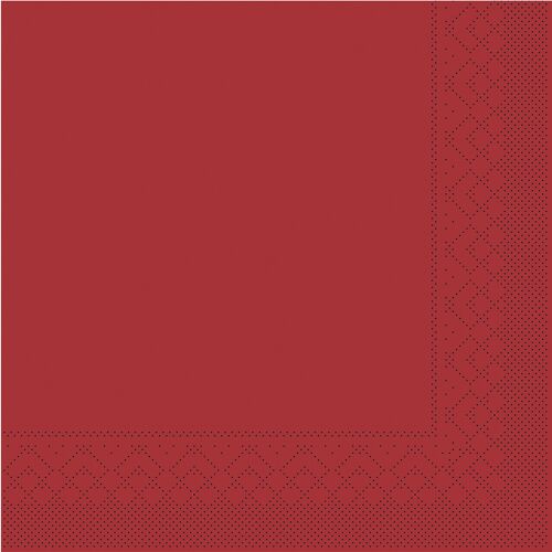 Serviette Bordeaux aus Tissue 40 x 40 cm, 3-lagig, 20 Stück