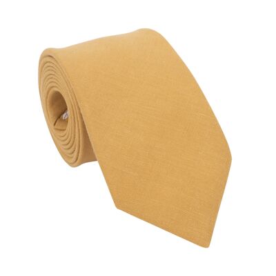 Mustard linen tie