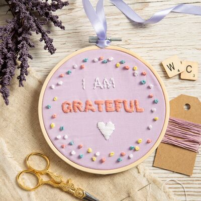 I am Grateful Beginner Embroidery Kit
