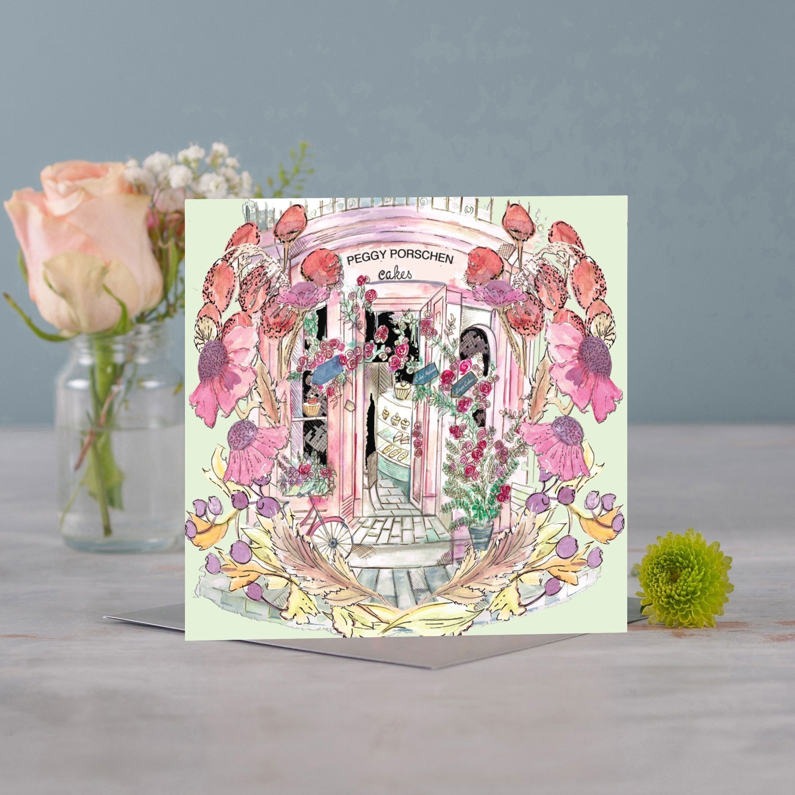 Cartolina d'auguri di Peggys in piena fioritura