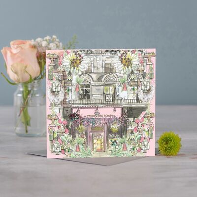The Soap Shop In Full Bloom Greeting Card