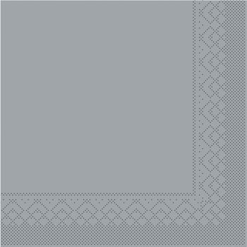 Serviette en tissu gris 40 x 40 cm, 3 plis, 20 pièces