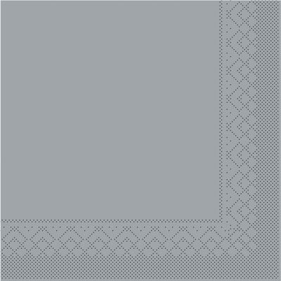 Serviette Grau aus Tissue 40 x 40 cm, 3-lagig, 20 Stück