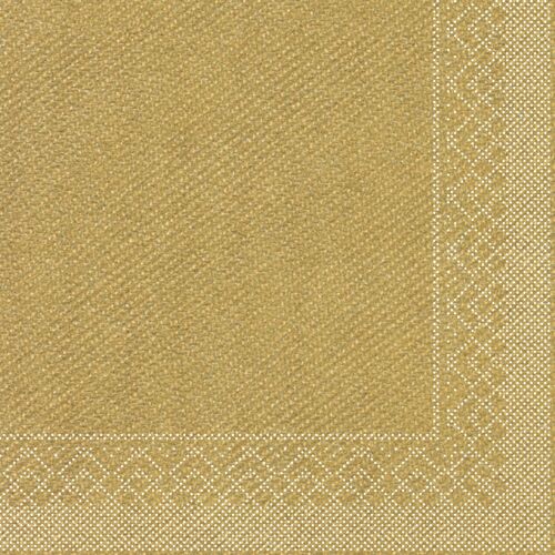 Tissue napkin gold 40 x 40 cm, 3-ply, 20 pieces