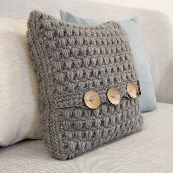 Kit de crochet pour housse de coussin en point soufflé 1