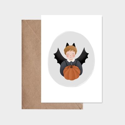 Postkarte - Fledermauskostüm