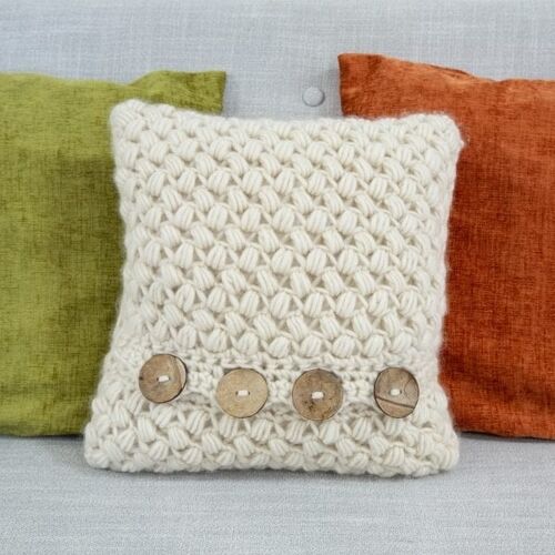 Zig Zag Puff Stitch Cushion Cover Crochet Kit