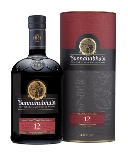 BUNNAHABHAIN 12 Ans - Islay Single Malt Scotch Whisky - 46.3% 70cl - Avec coffret