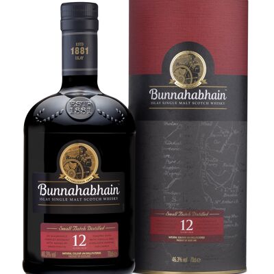 BUNNAHABHAIN 12 Years - Islay Single Malt Scotch Whiskey - 46.3% 70cl - With box