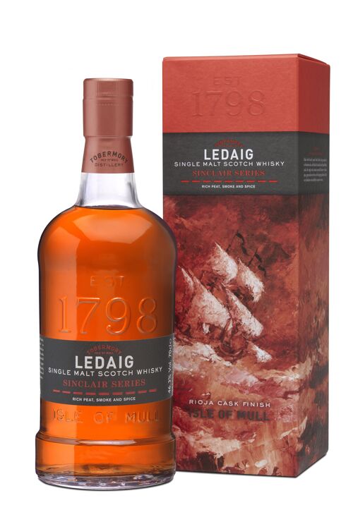 LEDAIG Sinclair Series - Single Malt Scotch Whisky Île de Mull - 46.3% 70 cl - Avec coffret