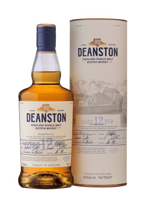 DEANSTON 12 Ans - Highland Single Malt Scotch Whisky - 46.3% 70cl - Avec Coffret