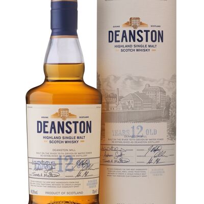 DEANSTON 12 Year Old - Highland Single Malt Scotch Whiskey - 46.3% 70cl - With Box