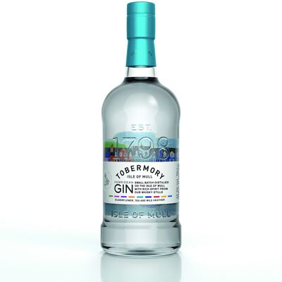 TOBERMORY Hebridean Gin - Gin Artisanal - Utilisation partielle du distillat de whisky Tobermory - Île de Mull - 43.3% 70cl