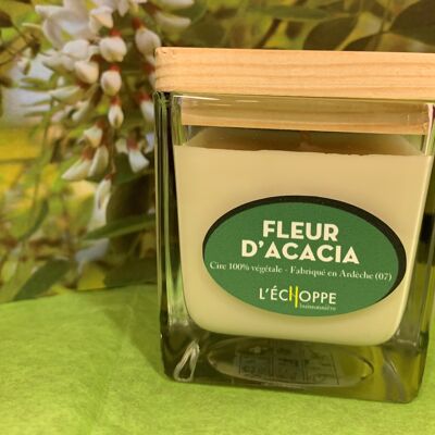 SCENTED CANDLE 100% VEGETABLE SOYA WAX - 6X6 80 G ACACIA FLOWER