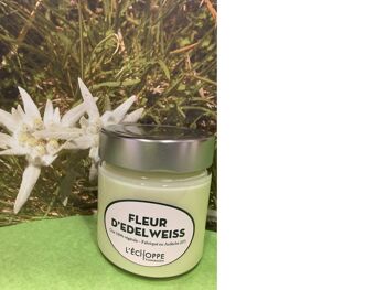 BOUGIE PARFUMEE CIRE 100 % VEGETALE SOJA - 180 G FLEUR D EDELWEISS