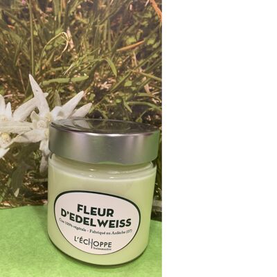 SCENTED CANDLE 100% VEGETABLE SOYA WAX - 180 G FLEUR D EDELWEISS