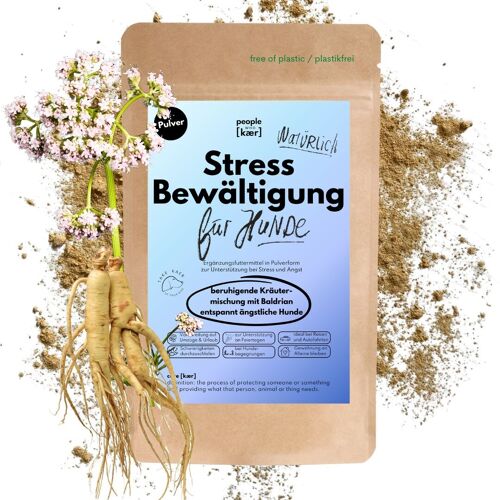 Beruhigungspulver für Hunde mit Taigawurzel, Baldrian, L-Tryptophan und Melisse (200g)