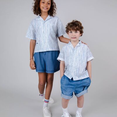 Camisa Camou Blue Unisex Kids