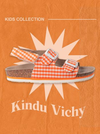 Sandales Kindu Vichy Orange 2