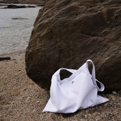 BOLSA DE PLAYA PARA NIÑOS DE ALGODÓN RESINADO – VICHY ROSA